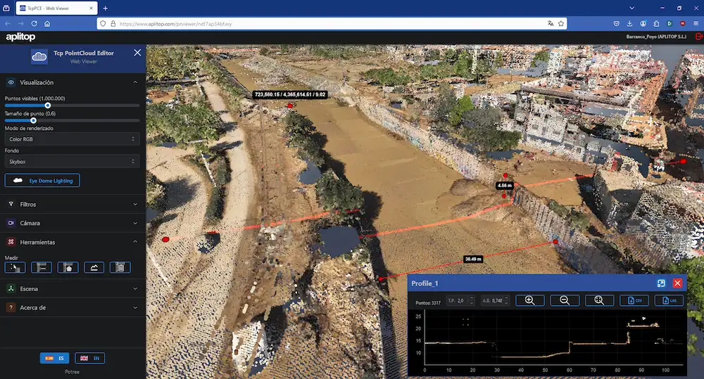 Tcp Point Cloud Editor - Visor WEB