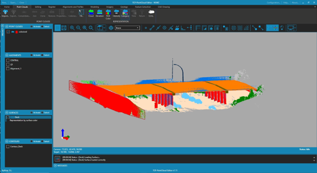 Classified point cloud with 3D modeling