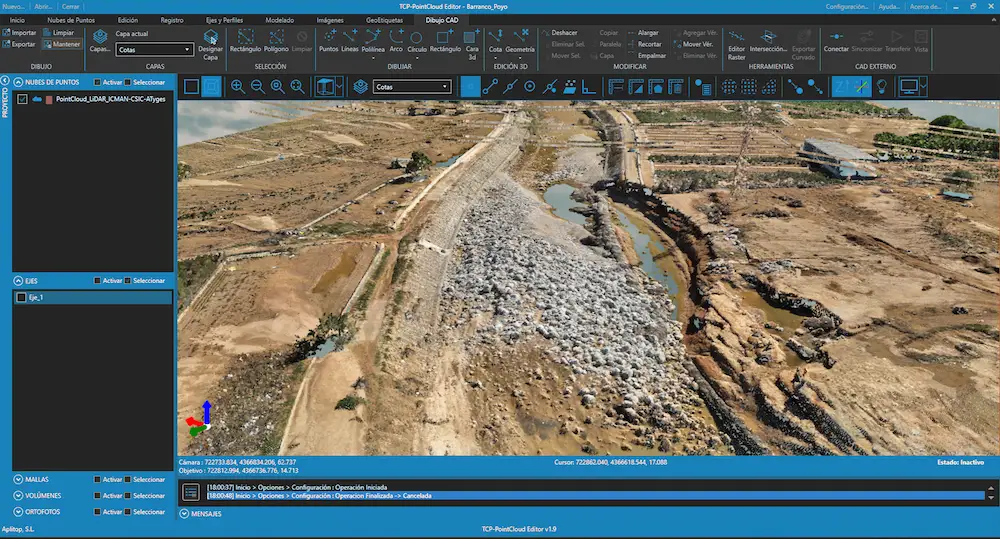Aplitop Tcp PointCloud Editor, rambla